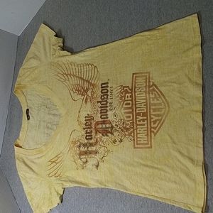 Women's Harley Davidson v neck t shirt Wildcat London KY